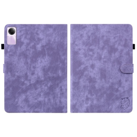 Чехол-книжка Tiger Embossing для Xiaomi Redmi Pad SE - фиолетовый