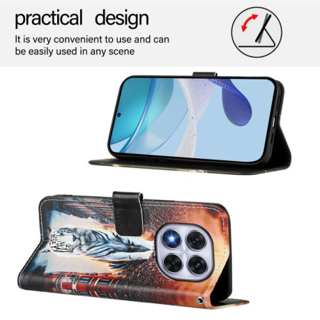 Чохол-книжка Colored Drawing Pattern Plain Weave Leather для Xiaomi Redmi Note 14 Pro 5G/Poco X7 - кольоровий
