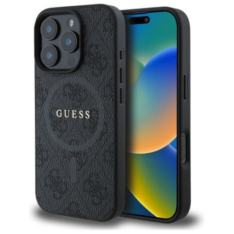 Оригінальний чохол Guess 4G Ring Classic MagSafe для iPhone 16 Pro Max - black