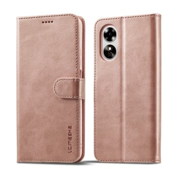Чехол книжка LC.IMEEKE Calf Texture на OPPO A17 - розовое золото