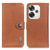 Чехол-книжка KHAZNEH Cowhide Texture на Xiaomi Poco F6 / Redmi Turbo 3 - коричневый
