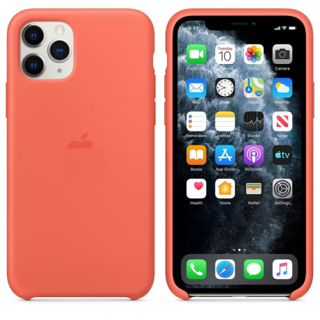 Силиконовый чехол Silicone Case Clementine (Orange) на iPhone 11 Pro Max-премиальное качество