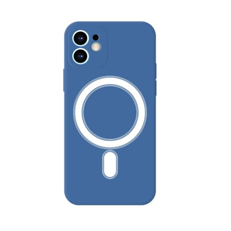 Противоударный чехол Silicone Full Coverage (Magsafe) для iPhone 11 - синий
