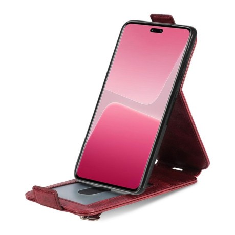 Флип-чехол Zipper Wallet Vertical для Xiaomi 13 Lite 5G - красный