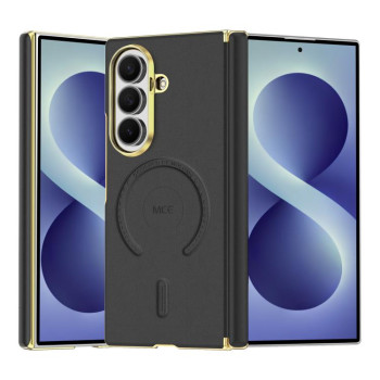 Магнитный чехол Yao Shield Dual-Hingle Magnetic с двойным шарниром на Samsung Galaxy Fold8 Ultra 5G — чёрный