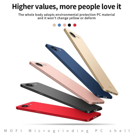 Ультратонкий чехол MOFI Frosted PC на iPhone 16e  - черный