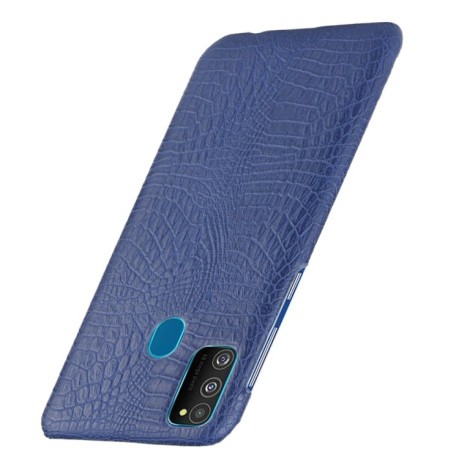 Ударопрочный чехол Crocodile Texture на Samsung Galaxy M21/M30s - синий