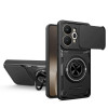 Противоударный чехол со шторкой камеры Sliding Camshield и кольцом-подставкой на Realme 15 / 15 Pro 5G — чёрный