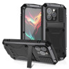 Протиударний металевий чохол R-JUST Dustproof на iPhone 15 Pro Max - чорний