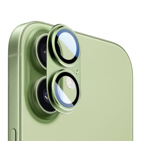 Защита камеры XDCASE Titanium Alloy Hollow Camera Lens на iPhone 17 - зеленый