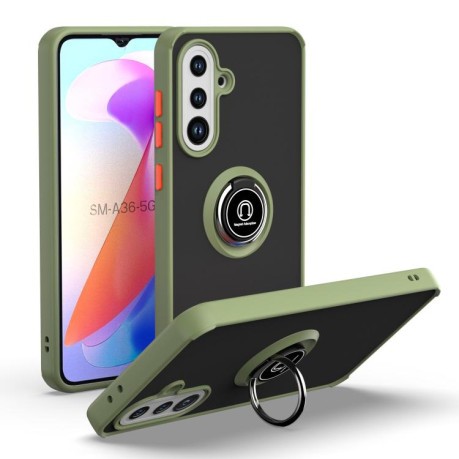 Противоударный чехол Q Shadow 1 Series для Samsung Galaxy A36 5G - зеленый