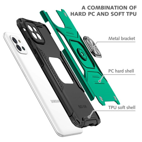 Противоударный чехол Magnetic Armor для Samsung Galaxy A03 - темно-зеленый