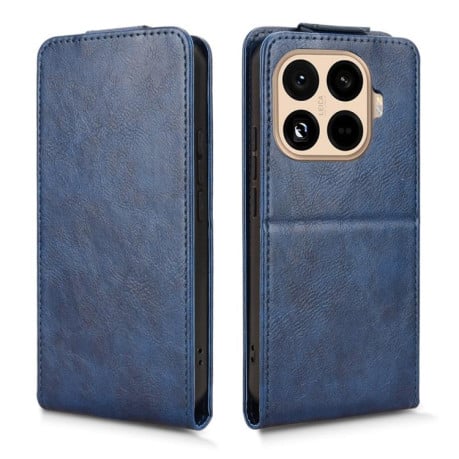 Флип-чехол Magnetic Vertical Flip Leather на Xiaomi 15T Pro 5G - синий