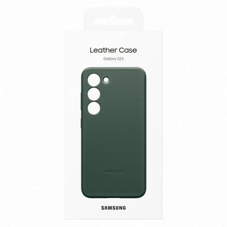 Оригинальный чехол Samsung Leather Cover для Samsung Galaxy S23 - green (EF-VS911LGEGWW)
