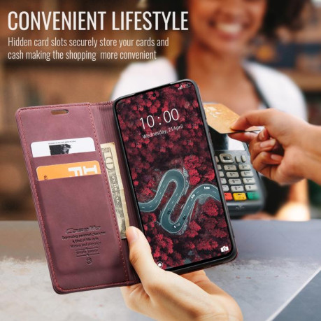 Чохол-книжка CaseMe-013 Multifunctional на Xiaomi Poco F7 Pro / F7 Ultra - червоний