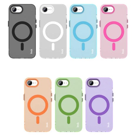 Противоударный чехол IMAK Candy Series Shockproof MagSafe для iPhone 16e - оранжевый
