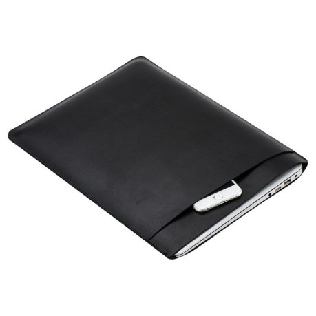 Кожаный чехол- конверт  Double Inner Bag на MacBook 12 inch- черный