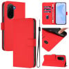 Чехол-книжка с мягким покрытием (Skin Feel) со шнурком на Xiaomi Poco M7 4G 169mm - красный