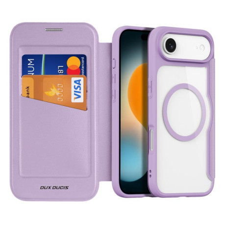 Чехол-книжка DUX DUCIS Skin X Pro Series Magsafe на iPhone Air - фиолетовый