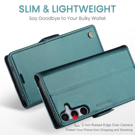 Чохол-книжка CaseMe 023 Butterfly Buckle Litchi RFID Anti-theft Leather  для Samsung Galaxy S25+ 5G - зелений