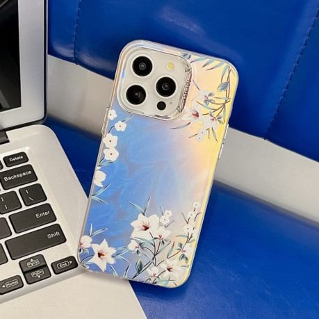 Чохол Electroplating Laser Flower Texture для iPhone 16 Pro - Morning Glory