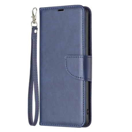 Чехол-книжка Lambskin Texture Pure Color для Xiaomi Redmi Note 14 5G/Poco M7 Pro 5G - синий