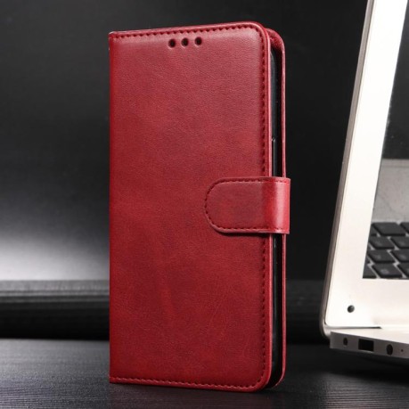 Чехол-книжка Classic Calf Texture на Xiaomi Redmi K90 Pro Max / Xiaomi Poco F8 Ultra 5G — красный