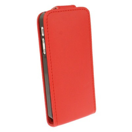 Кожаный чехол Simple для iPhone 5,5s,SE- красный
