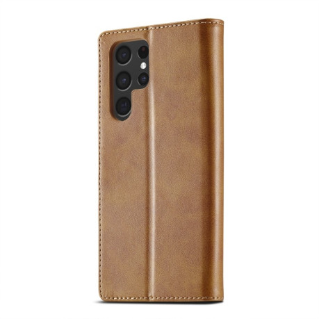 Чохол книжка LCIMEEKE Calf Texture  для Samsung Galaxy S25 Ultra 5G - коричневий