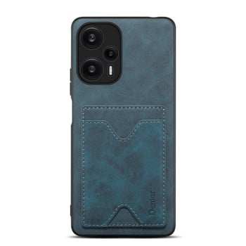 Противоударный чехол Denior PU Back Cover Card для Xiaomi Redmi Note 12 Turbo / Poco F5 - синий