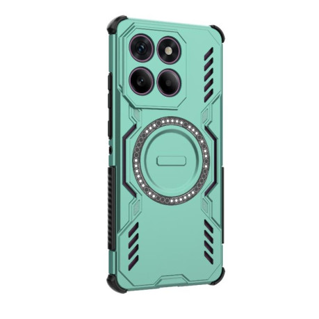 Противоударный чехол Butterfly Armor MagSafe Magnetic Ring Shockproof для Motorola Edge 60 Pro 5G - зеленый