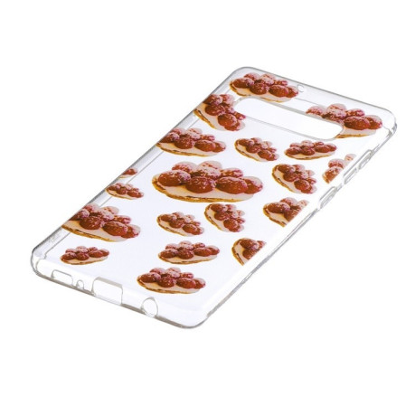 Ультратонкий силиконовый чехол Strawberry Pie Pattern на Samsung Galaxy S10