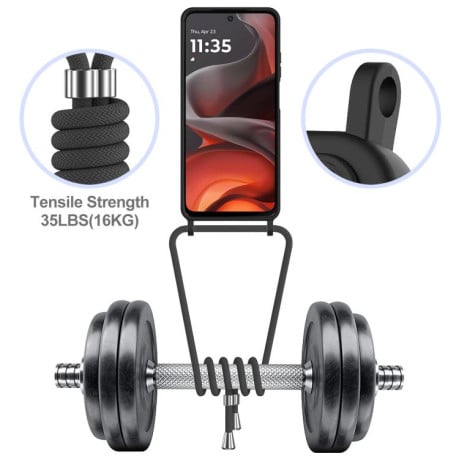 Силіконовий чохол Integrated Card Bag Solid Color Liquid Silicone на Motorola Moto G15/G15 Power 4G - чорний