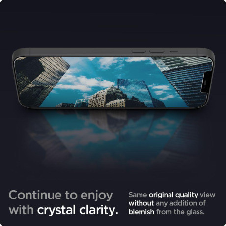 Комплект защитных стекол Spigen Glas.Tr ”EZ Fit” для iPhone 13 Pro Max - Antiblue