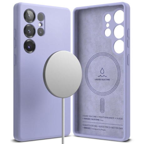 Оригінальний чохол Ringke Silicone MagSafe для Samsung Galaxy S25 Ultra - Purple