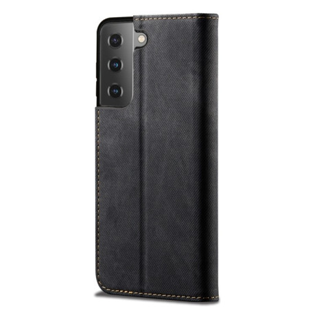 Чехол книжка Denim Texture Casual Style на Samsung Galaxy S22 5G - черный