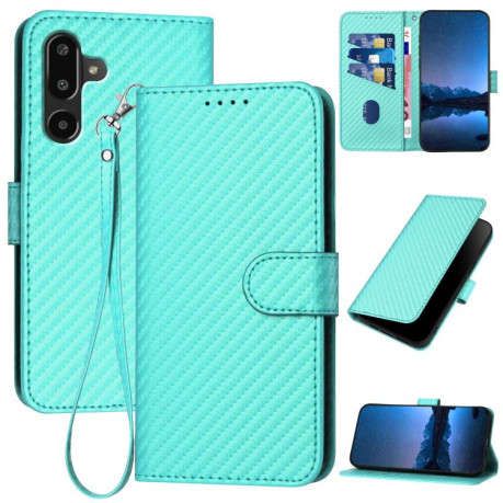 Чехол-книжка Carbon Fiber Texture на For на Samsung Galaxy F16 5G / M16 5G - голубой
