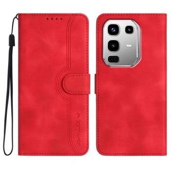 Чохол-книжка в стилі Retro м'яке покриття Skin Feel серія Amile на Infinix Note 50 Pro 4G - червоний