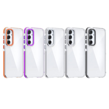 Чехол Dual-Color Clear Acrylic Hybrid для Samsung Galaxy A55 5G - фиолетовый