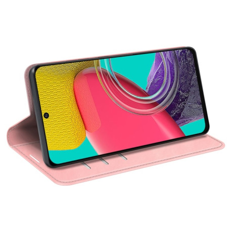Чохол-книжка Retro Skin Feel Business Magnetic Samsung Galaxy M53 - рожевий
