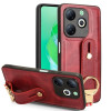 Протиударний чохол Wristband Leather Back для Infinix Smart 8 - червоний
