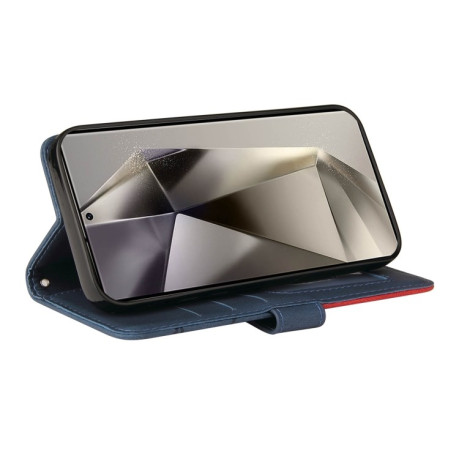 Чохол-книжка CaseNeo Splicing Dual Magnetic Buckle Leather для Samsung Galaxy S25 Ultra 5G - синій