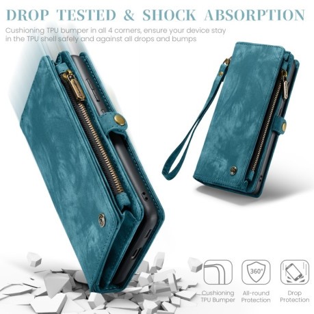 Чохол-гаманець CaseMe 008 Series Zipper Style для Samsung Galaxy S23 FE - синій