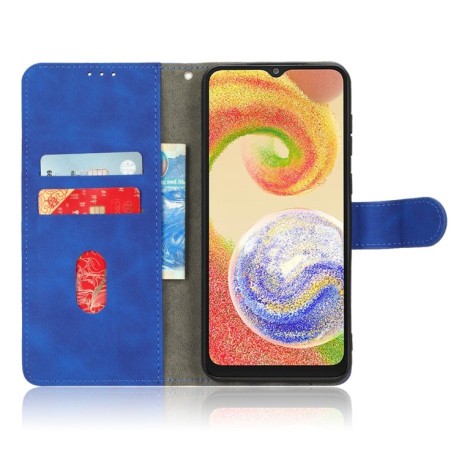 Чехол-книжка Solid Color Skin Feel на Samsung Galaxy A04 4G - синий