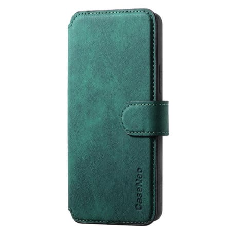 Чехол-книжка CaseNeo MagSafe RFID Anti-theft Retro Leather для OPPO Reno13 - зеленый