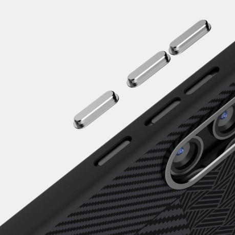 Ультратонкий чохол ABEEL 6D Micro Relief MagSafe Magnetic  для Samsung Galaxy S25+ 5G - Carbon Fiber Black