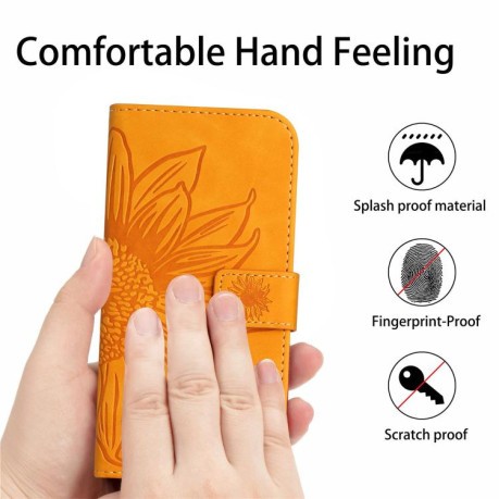 Чехол-книжка Skin Feel Sun Flower для Motorola Edge 60 5G - желтый