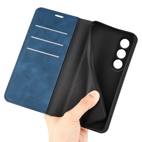 Чохол-книжка Retro Skin Feel Business Magnetic на OnePlus Ace 3V - синій