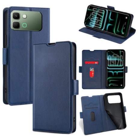 Чохол-книжка Voltage Side Buckle на Infinix Note Edge 5G — синій