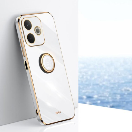 Противоударный чехол XINLI Straight Edge with Ring Holder для OPPO A5 Pro 5G Global - белый